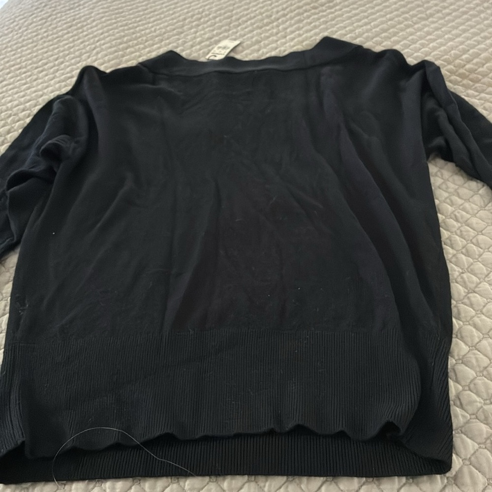 Express Black Sweater with Red Detail - Picture 5 of 5